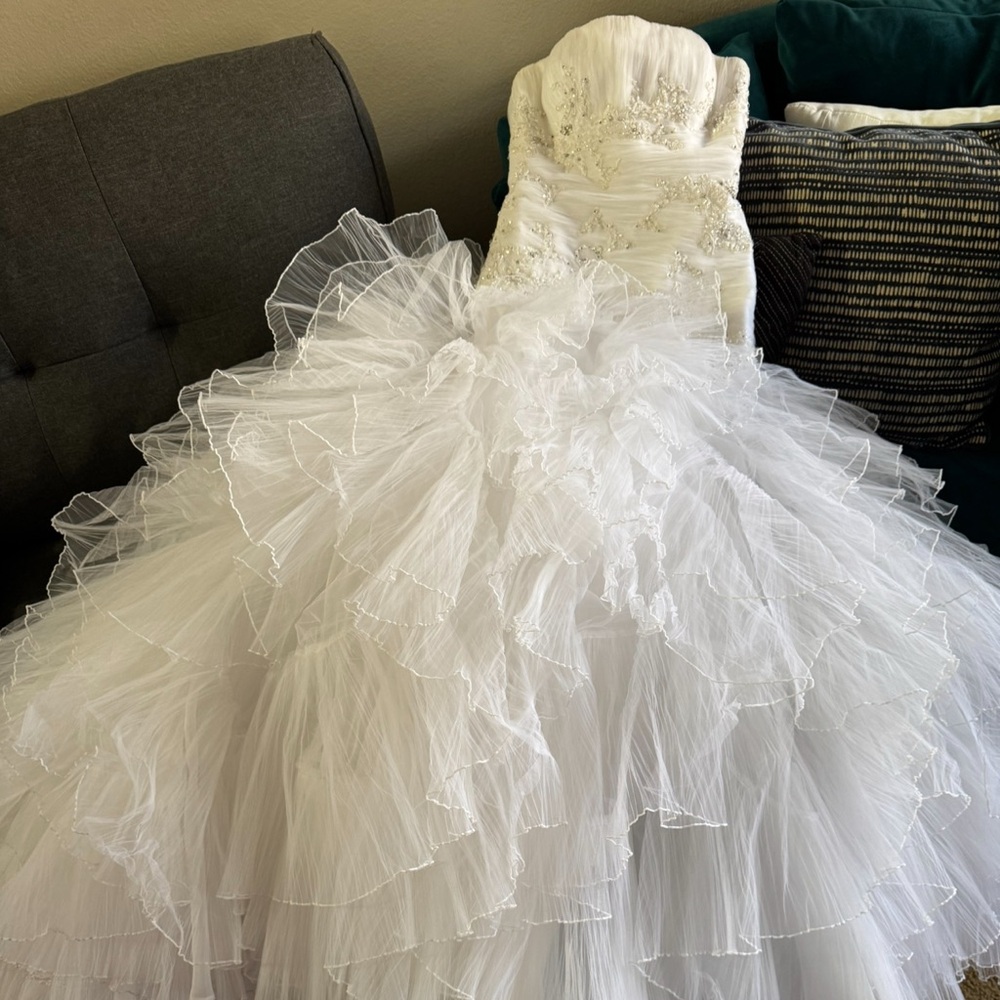 Pronovias Silver Embellished Fabric